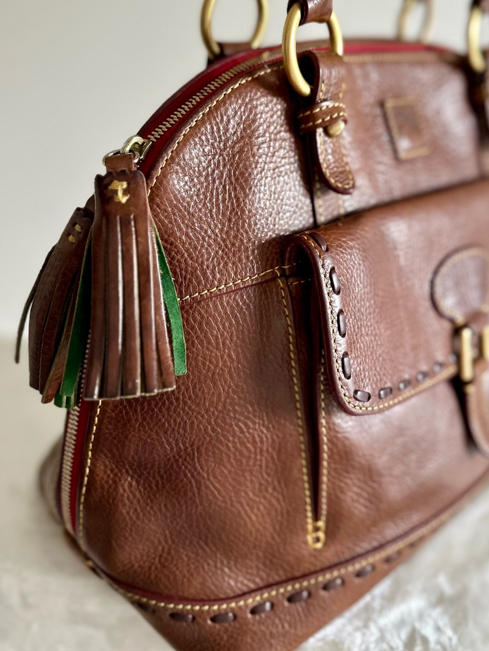 Dooney & Bourke Florentine Domed Front Pocket Shoulder Bag - Picture 7 of 15